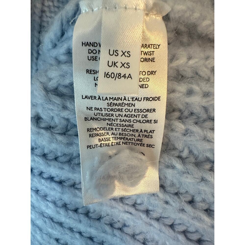 Anthropologie Cable Knit Sky Blue Ramona Sweater, Size XS - Picture 5 of 7